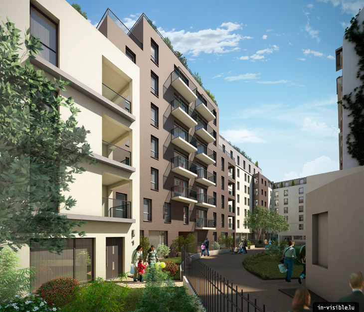 3D architectural visualization & rendering, Rendu de visualisation architecturale en image de synthèse 3D : Baudelique