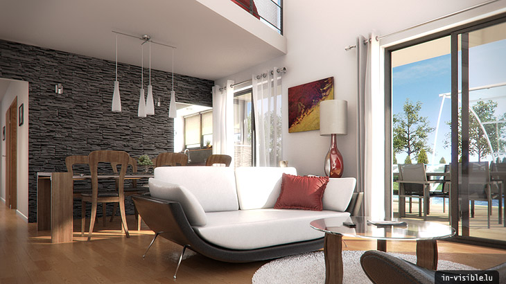 3D architectural visualization & rendering, Rendu de visualisation architecturale en image de synthèse 3D : Mirabeau2