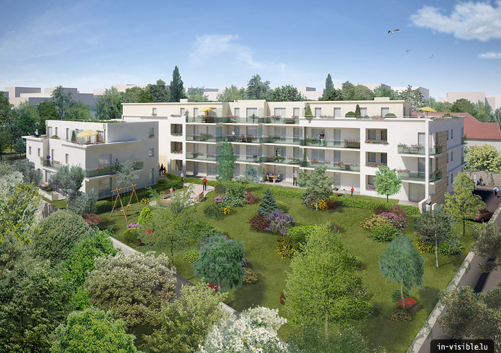 3D architectural visualization & rendering, Rendu de visualisation architecturale en image de synthèse 3D : Santifontaine