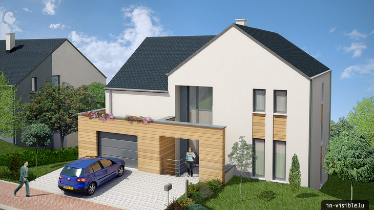 3D architectural visualization & rendering, Rendu de visualisation architecturale en image de synthèse 3D : Weiswampach